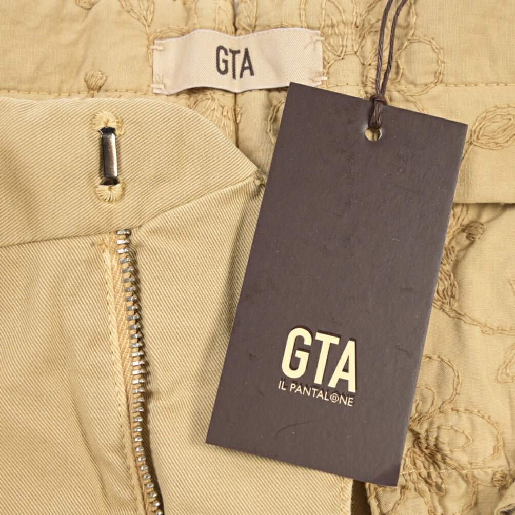 GTA “SERGIO” ストレッチコットン ドローコード付きイージーパンツ / COMFORT FIT ベージュ 44 | GUARDAROBA MILANO OFFICIAL STORE