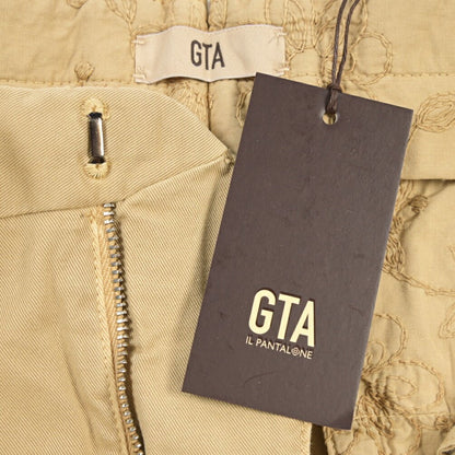 GTA “SERGIO” ストレッチコットン ドローコード付きイージーパンツ / COMFORT FIT ベージュ 44 | GUARDAROBA MILANO OFFICIAL STORE