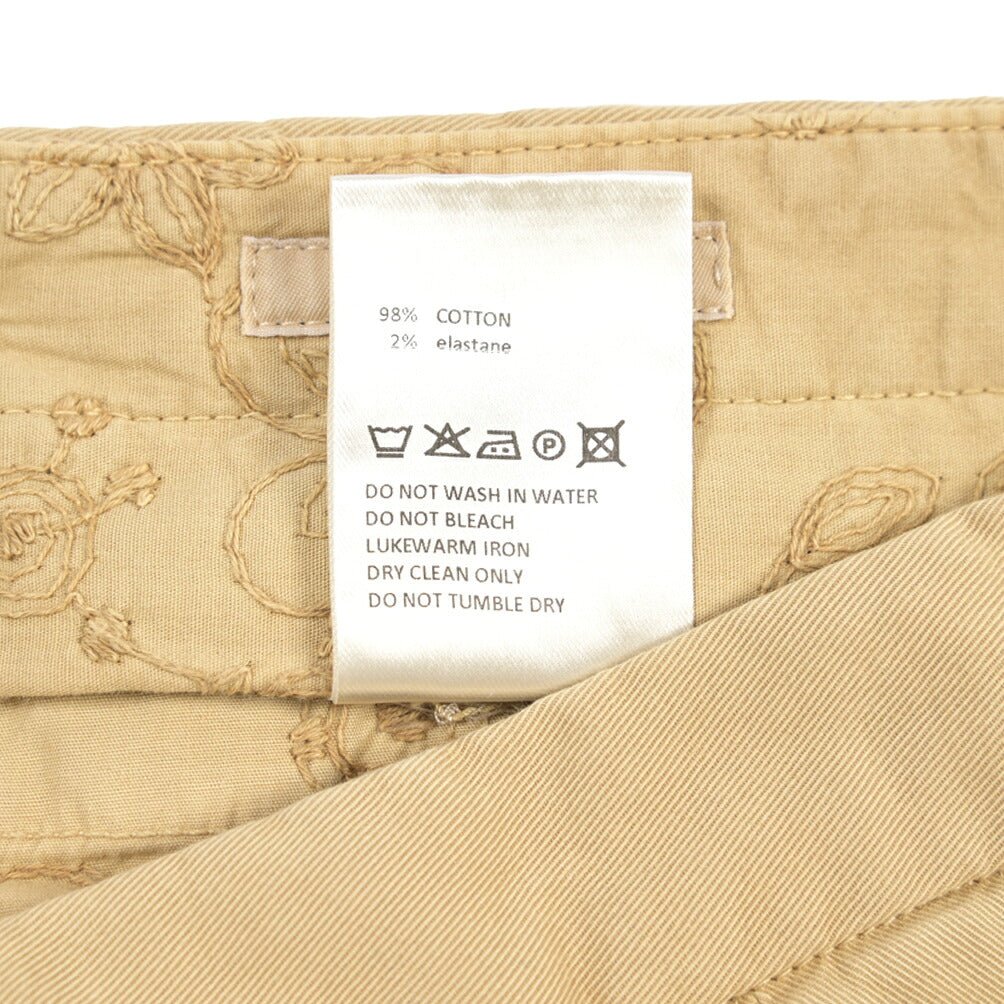 GTA “SERGIO” ストレッチコットン ワンタックチノパンツ / COMFORT FIT ベージュ 48 | GUARDAROBA MILANO OFFICIAL STORE
