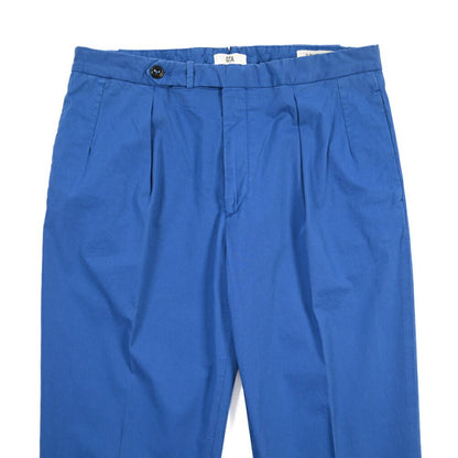 GTA “SERGIO” ストレッチコットン ワンタックチノパンツ / COMFORT FIT ブルー 48 | GUARDAROBA MILANO OFFICIAL STORE