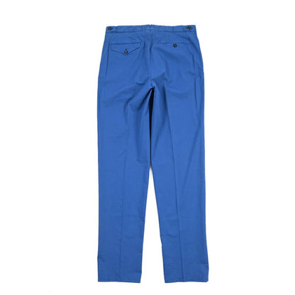 GTA “SERGIO” ストレッチコットン ワンタックチノパンツ / COMFORT FIT ブルー 48 | GUARDAROBA MILANO OFFICIAL STORE