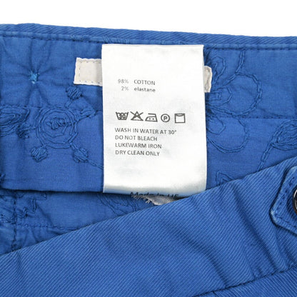 GTA “SERGIO” ストレッチコットン ワンタックチノパンツ / COMFORT FIT ブルー 48 | GUARDAROBA MILANO OFFICIAL STORE