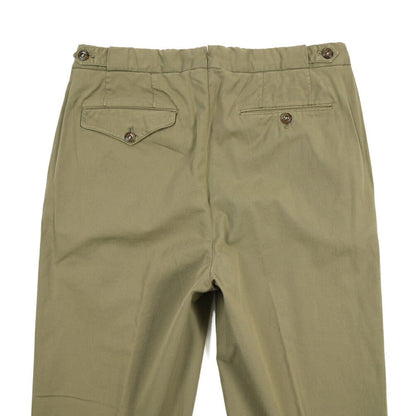 GTA “SERGIO” ストレッチコットン ワンタックチノパンツ / COMFORT FIT カーキグリーン 44 | GUARDAROBA MILANO OFFICIAL STORE