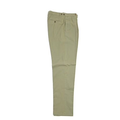 GTA “SERGIO” ストレッチコットン ワンタックチノパンツ / COMFORT FIT カーキグリーン 46 | GUARDAROBA MILANO OFFICIAL STORE
