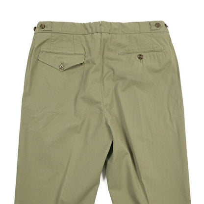 GTA “SERGIO” ストレッチコットン ワンタックチノパンツ / COMFORT FIT カーキグリーン 46 | GUARDAROBA MILANO OFFICIAL STORE