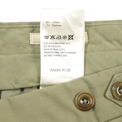 GTA “SERGIO” ストレッチコットン ワンタックチノパンツ / COMFORT FIT カーキグリーン 46 | GUARDAROBA MILANO OFFICIAL STORE