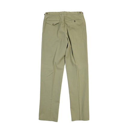 GTA “SERGIO” ストレッチコットン ワンタックチノパンツ / COMFORT FIT カーキグリーン 46 | GUARDAROBA MILANO OFFICIAL STORE
