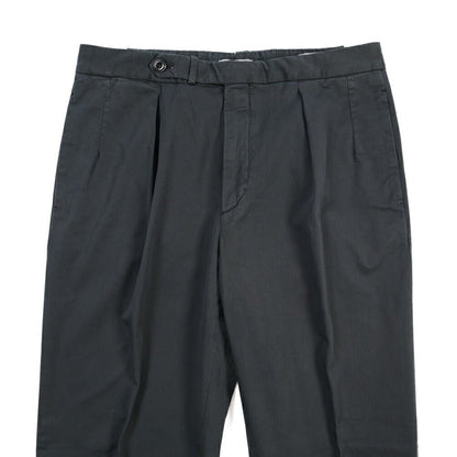 GTA “SERGIO” ストレッチコットン ワンタックイージーパンツ / COMFORT FIT ネイビー 46 | GUARDAROBA MILANO OFFICIAL STORE