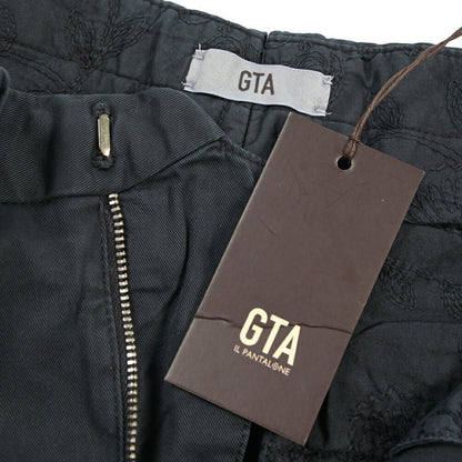 GTA “SERGIO” ストレッチコットン ワンタックイージーパンツ / COMFORT FIT ネイビー 46 | GUARDAROBA MILANO OFFICIAL STORE