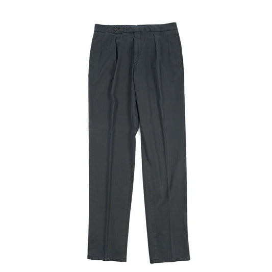 GTA “SERGIO” ストレッチコットン ワンタックイージーパンツ / COMFORT FIT ネイビー 46 | GUARDAROBA MILANO OFFICIAL STORE