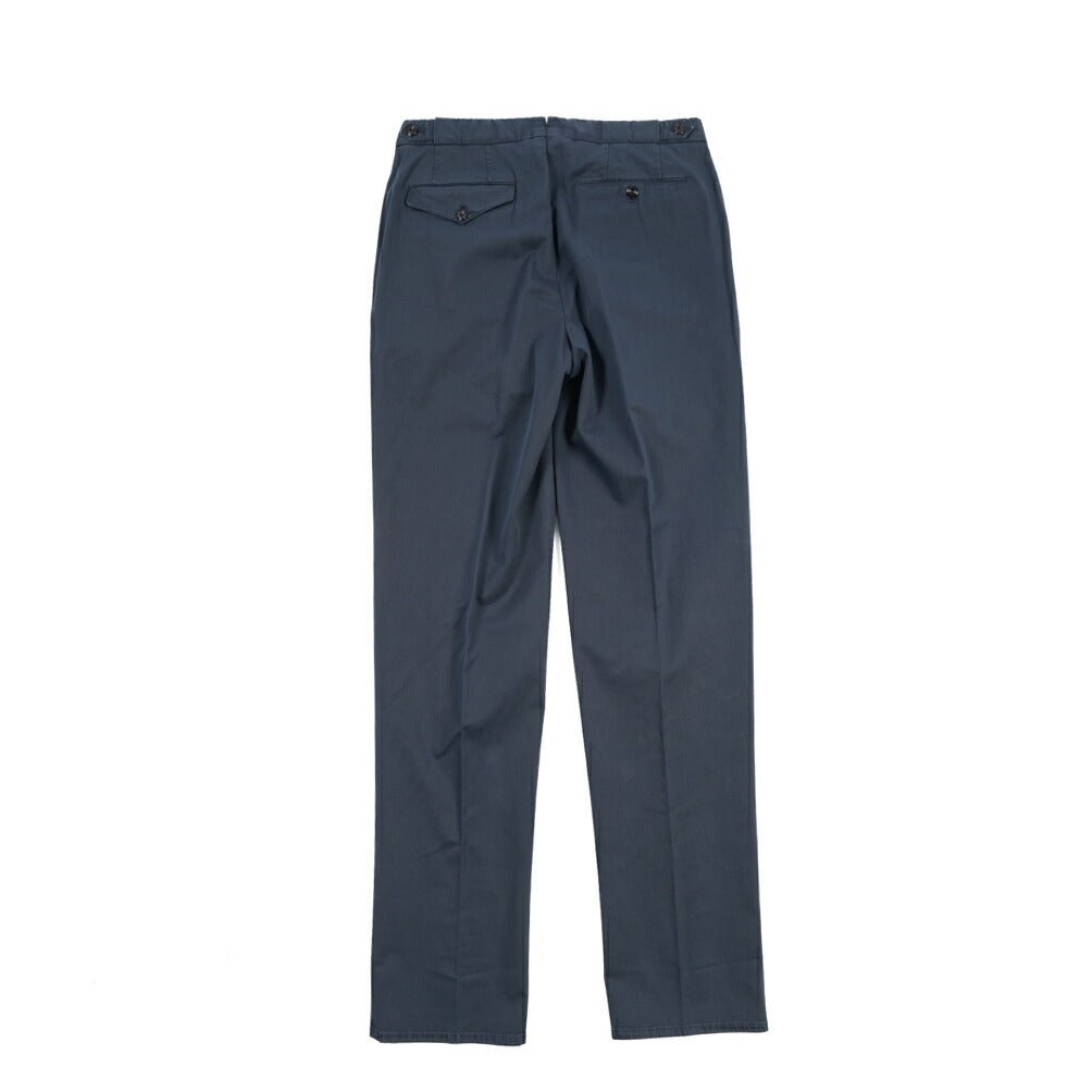 GTA “SERGIO” ストレッチコットン ワンタックチノパンツ / COMFORT FIT ネイビー 44 | GUARDAROBA MILANO OFFICIAL STORE
