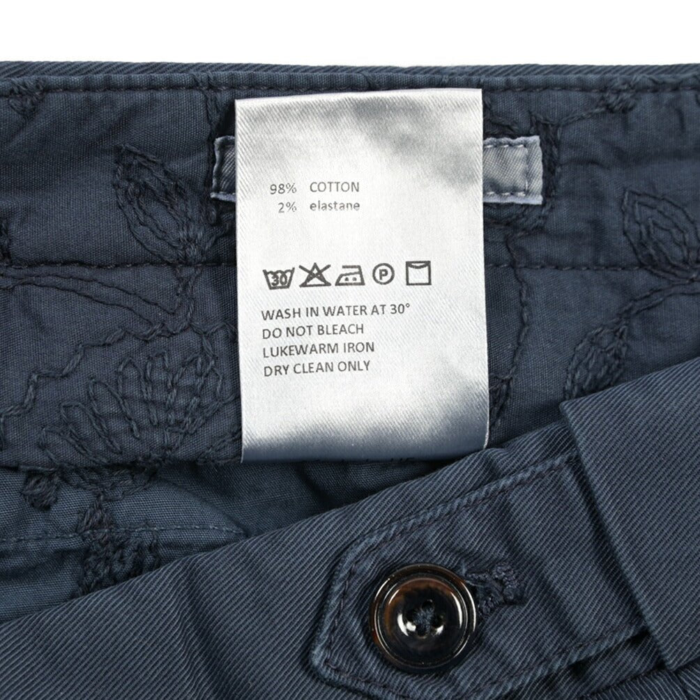 GTA “SERGIO” ストレッチコットン ワンタックチノパンツ / COMFORT FIT ネイビー 44 | GUARDAROBA MILANO OFFICIAL STORE