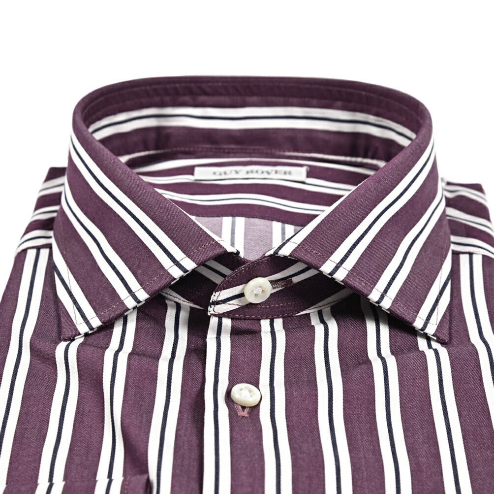 GUY ROVER コットン100% ワイドカラードレスシャツ｜429597｜GUARDAROBA MILANO OFFICIAL STORE