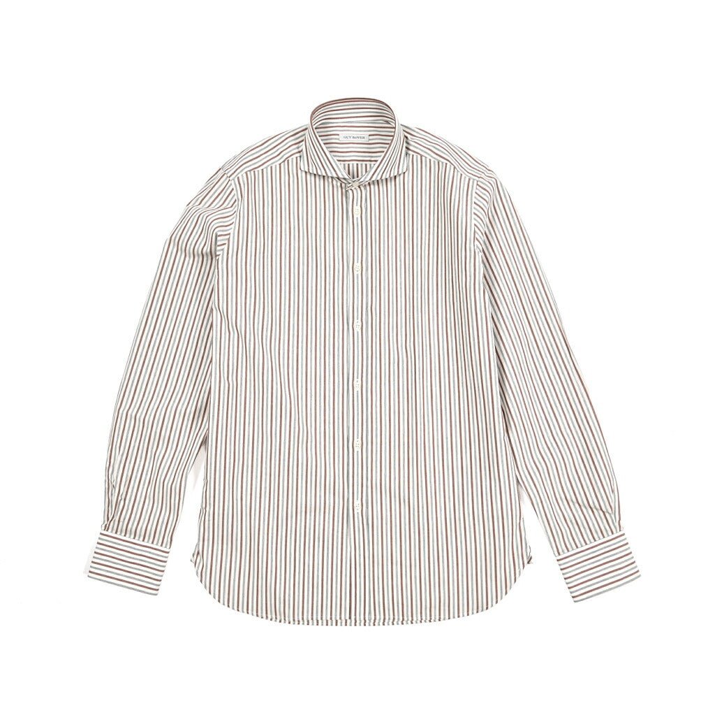 SALE｜ORIAN オリアン / ストレッチコットン ホリゾンタルカラーシャツ