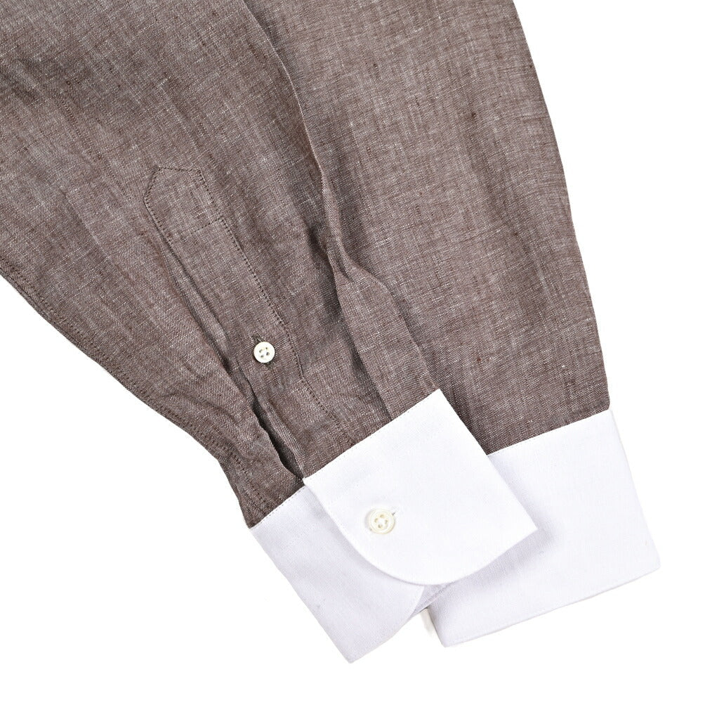 GUY ROVER リネン100% レギュラーカラークレリックシャツ｜429620｜GUARDAROBA MILANO OFFICIAL STORE