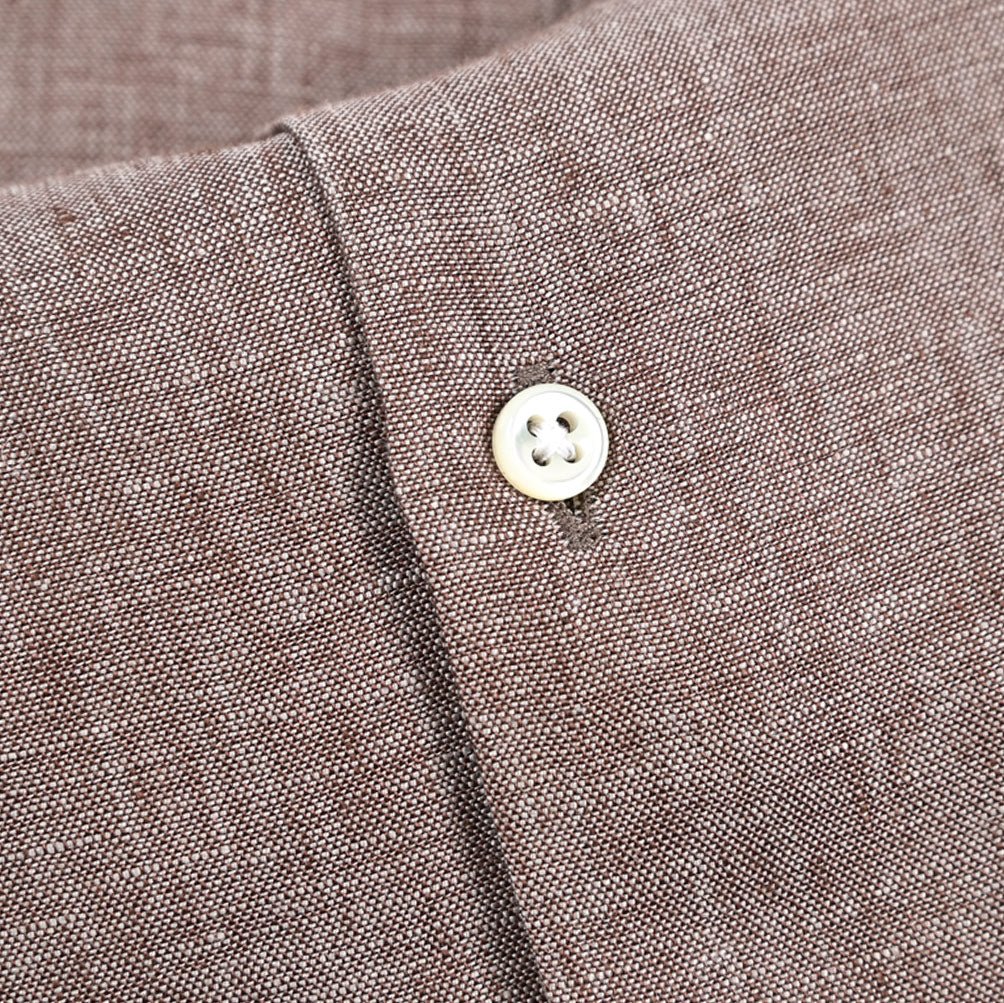 GUY ROVER リネン100% レギュラーカラークレリックシャツ｜429620｜GUARDAROBA MILANO OFFICIAL STORE