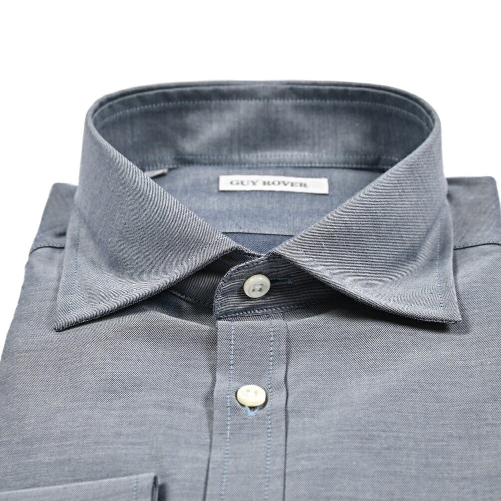 GUY ROVER コットン100% ワイドカラードレスシャツ｜429621｜GUARDAROBA MILANO OFFICIAL STORE