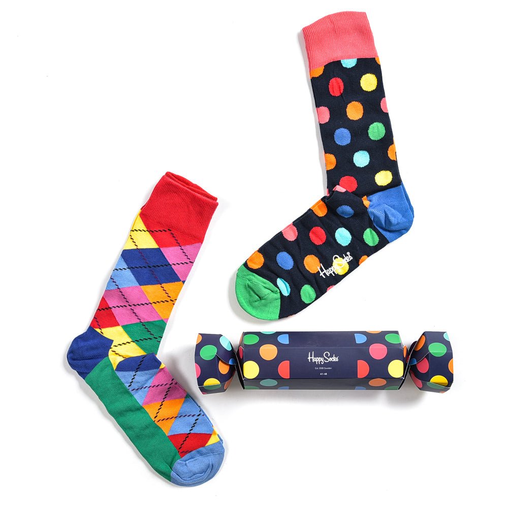 Happy Socks 水玉/チェック 二枚組ソックス(靴下)｜369314｜GUARDAROBA MILANO OFFICIAL STORE