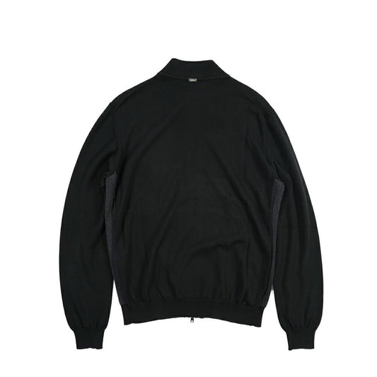 HERNO コットン100% ニットボンバージャケット ブラック 50 | GUARDAROBA MILANO OFFICIAL STORE