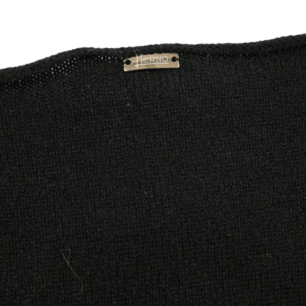 HERNO ヘルノ / カシミヤ100% 半袖ニットボートネックTシャツ