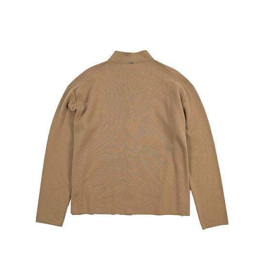 HERNO ポリエステル混コットン ハイゲージニットシャツジャケット ブラウン 50 | GUARDAROBA MILANO OFFICIAL STORE