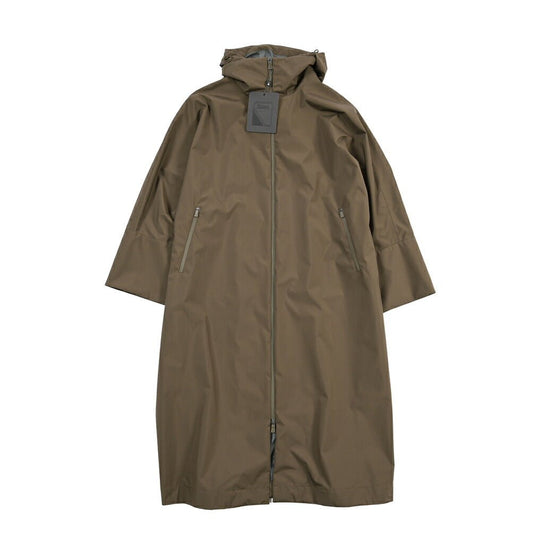 HERNO “FUNCTIONAL WARDROBE” ポリエステル100% フード付きライトコート PRO-METEO 撥水 防風 透湿 / レディース カーキグリーン 36 | GUARDAROBA MILANO OFFICIAL STORE