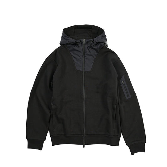 HERNO “Laminar” 異素材コンビ フード付きジップアップブルゾン ブラック 44 | GUARDAROBA MILANO OFFICIAL STORE