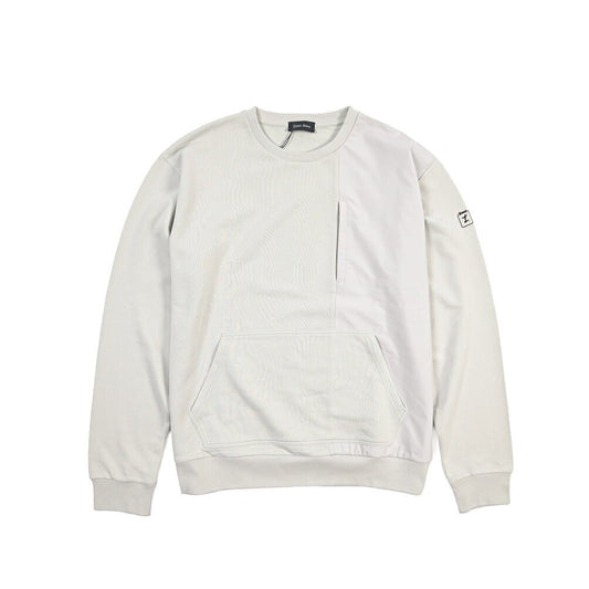 HERNO “Laminar” 異素材コンビ クルーネックスウェットシャツ ライトグレー 56 | GUARDAROBA MILANO OFFICIAL STORE