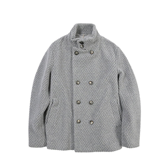 HERNO Resort スタンドカラーダブルブレストコート グレー 50 | GUARDAROBA MILANO OFFICIAL STORE