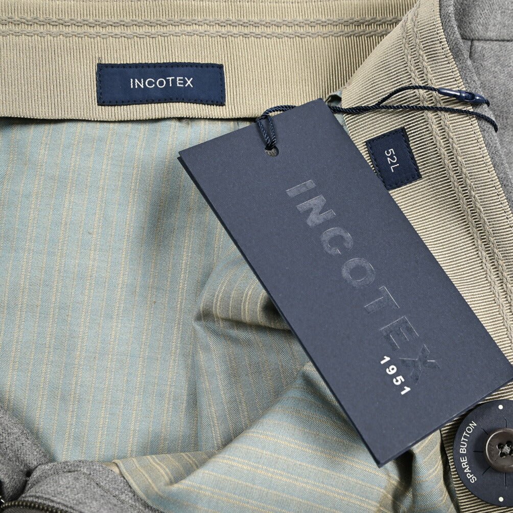 INCOTEX SUPER 100's ヴァージンウール100% ワンタックテーパードパンツ｜426155｜GUARDAROBA MILANO OFFICIAL STORE