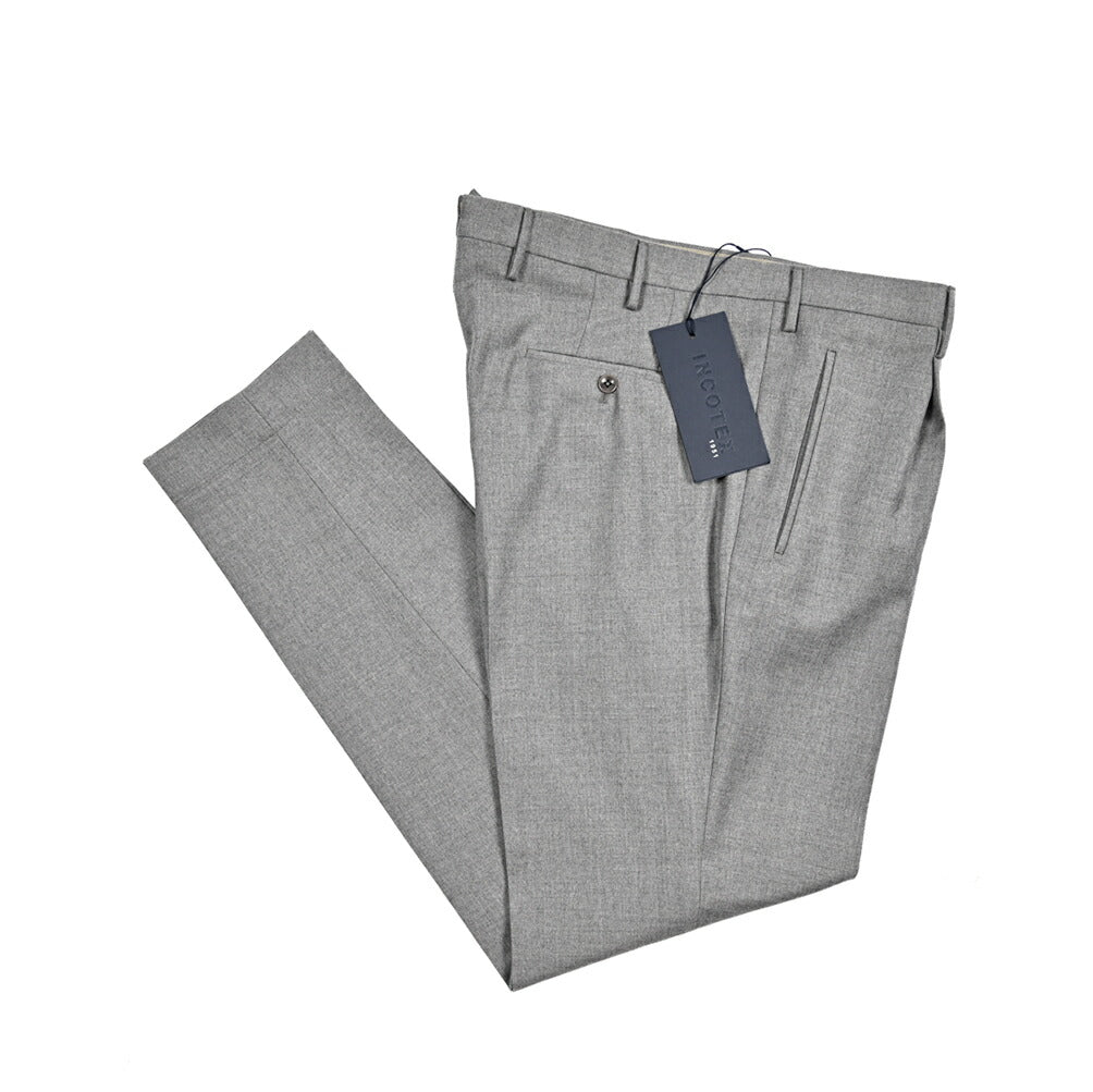 INCOTEX SUPER 100's ヴァージンウール100% ワンタックテーパードパンツ｜426155｜GUARDAROBA MILANO OFFICIAL STORE