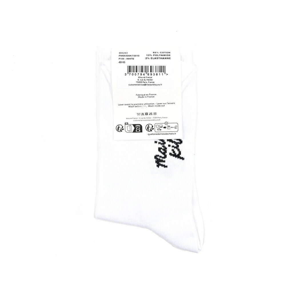 SALE｜MAISON KITSUNE メゾンキツネ / ワンポイント刺繍ソックス 靴下