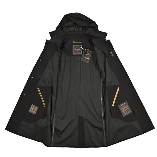 MOORER AGNONE - GS 高機能ストレッチナイロン 着脱可能フード付ステンカラーコート / ACQUA PROOF(防水)｜436059-50｜GUARDAROBA MILANO OFFICIAL STORE