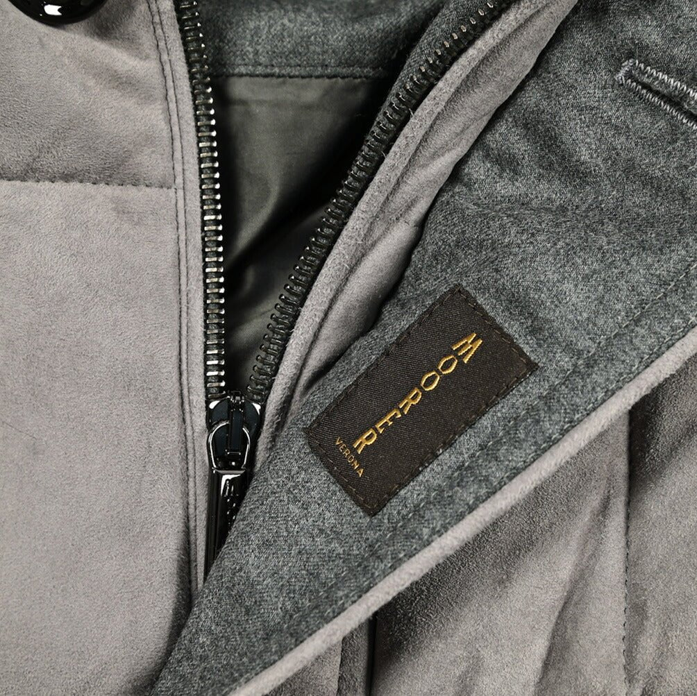 MOORER "AGON - URL" 異素材コンビ スタンドカラーダウンジャケット｜420339 - 46｜GUARDAROBA MILANO OFFICIAL STORE