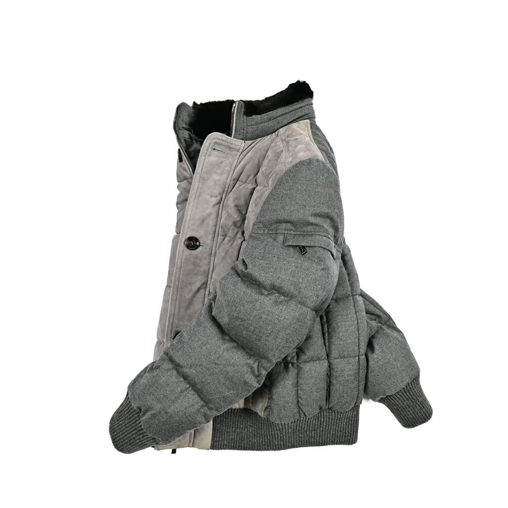 MOORER "AGON - URL" 異素材コンビ スタンドカラーダウンジャケット｜420339 - 46｜GUARDAROBA MILANO OFFICIAL STORE