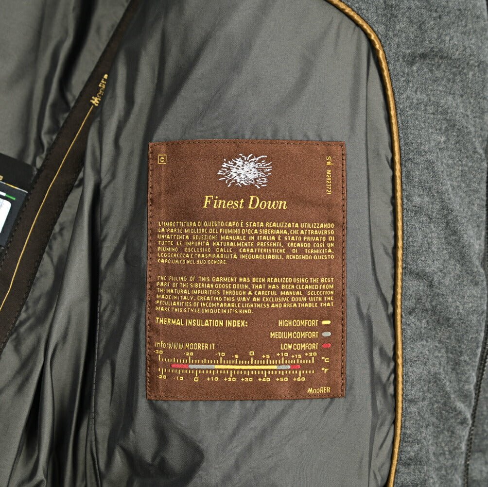 MOORER "AGON - URL" 異素材コンビ スタンドカラーダウンジャケット｜420339 - 46｜GUARDAROBA MILANO OFFICIAL STORE