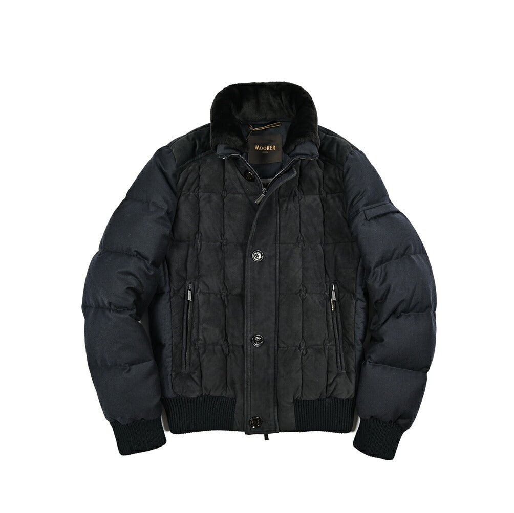 MOORER "AGON - URL" 異素材コンビ スタンドカラーダウンジャケット｜420341｜GUARDAROBA MILANO OFFICIAL STORE