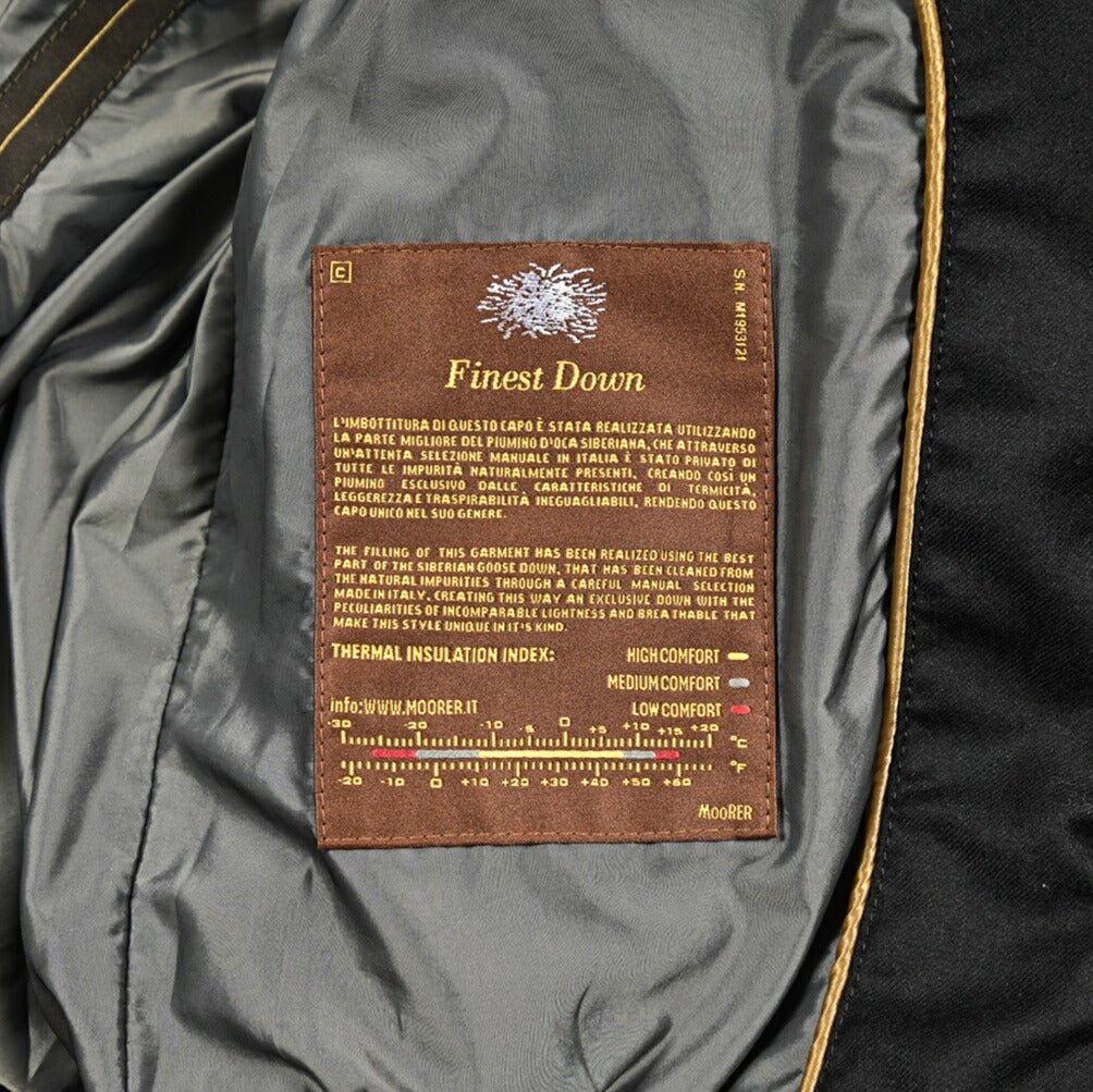 MOORER "AGON - URL" 異素材コンビ スタンドカラーダウンジャケット｜420342｜GUARDAROBA MILANO OFFICIAL STORE