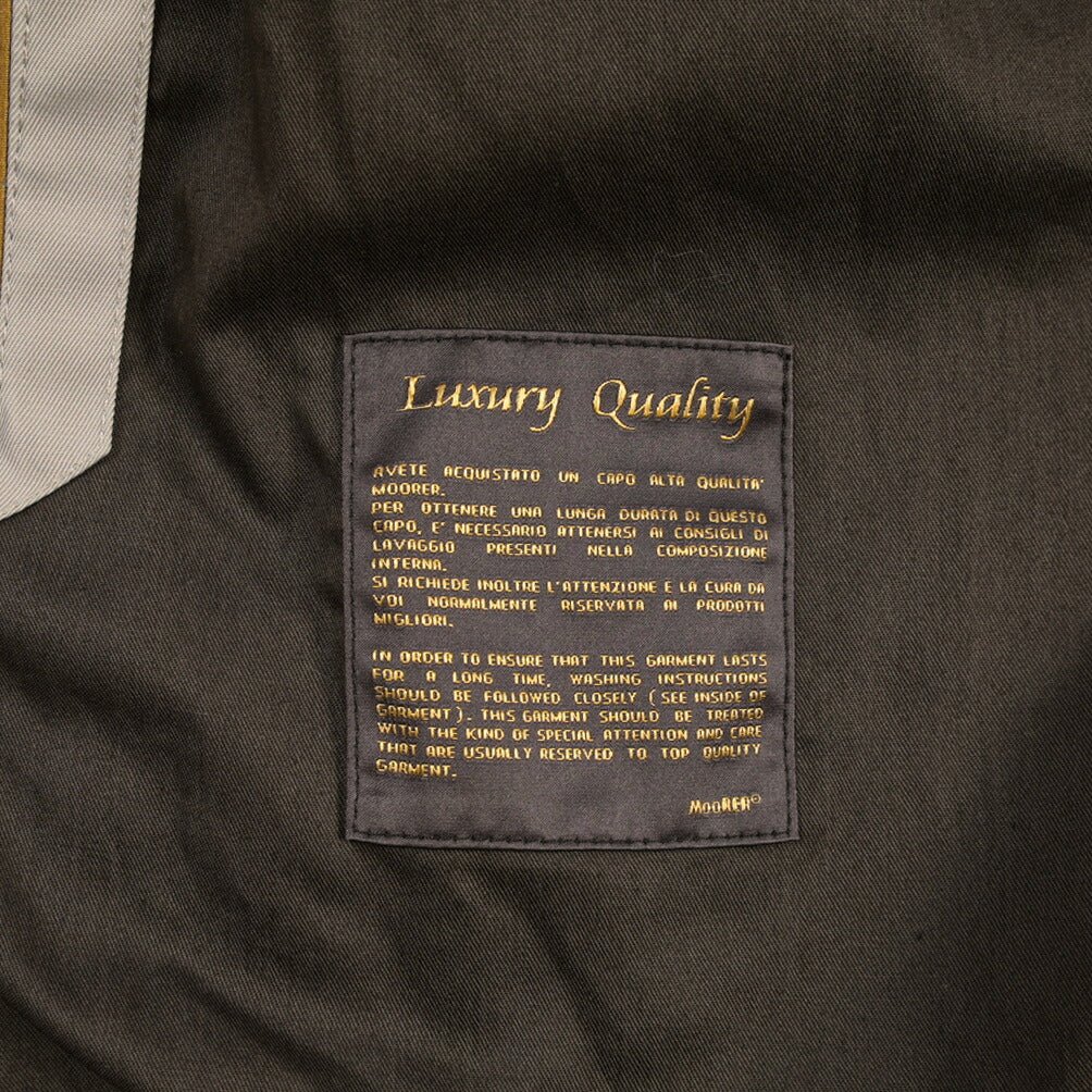 MOORER “AIDEN-WCO” ポリエステル100% 軽撥水スタンドカラーボンバージャケット ベージュ(STONE) 48 | GUARDAROBA MILANO OFFICIAL STORE