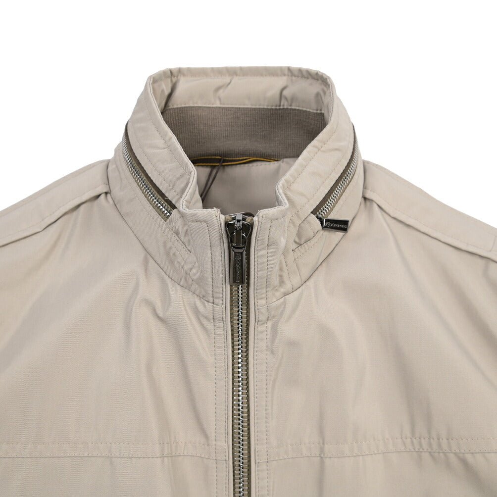MOORER “AIDEN-WCO” ポリエステル100% 軽撥水スタンドカラーボンバージャケット ベージュ(STONE) 48 | GUARDAROBA MILANO OFFICIAL STORE