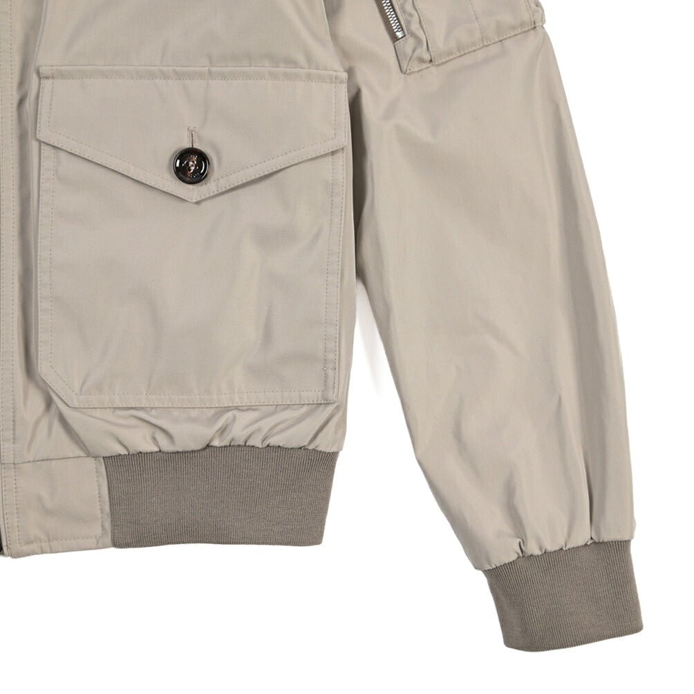 MOORER “AIDEN-WCO” ポリエステル100% 軽撥水スタンドカラーボンバージャケット ベージュ(STONE) 48 | GUARDAROBA MILANO OFFICIAL STORE