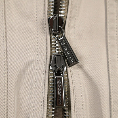 MOORER “AIDEN-WCO” ポリエステル100% 軽撥水スタンドカラーボンバージャケット ベージュ(STONE) 48 | GUARDAROBA MILANO OFFICIAL STORE