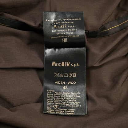 MOORER “AIDEN-WCO” コットン混ポリエステル スタンドカラーブルゾン ネイビー(BLU) 48 | GUARDAROBA MILANO OFFICIAL STORE