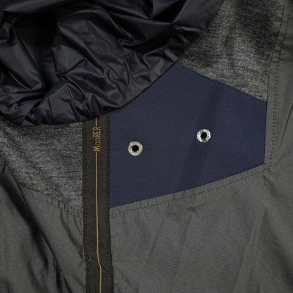 MOORER “ALBERTI-KN” 2軸方向ストレッチナイロン スタンドカラーボンバージャケット / ACQUA RESISTANT (撥水) ネイビー(INDACO) 48 | GUARDAROBA MILANO OFFICIAL STORE