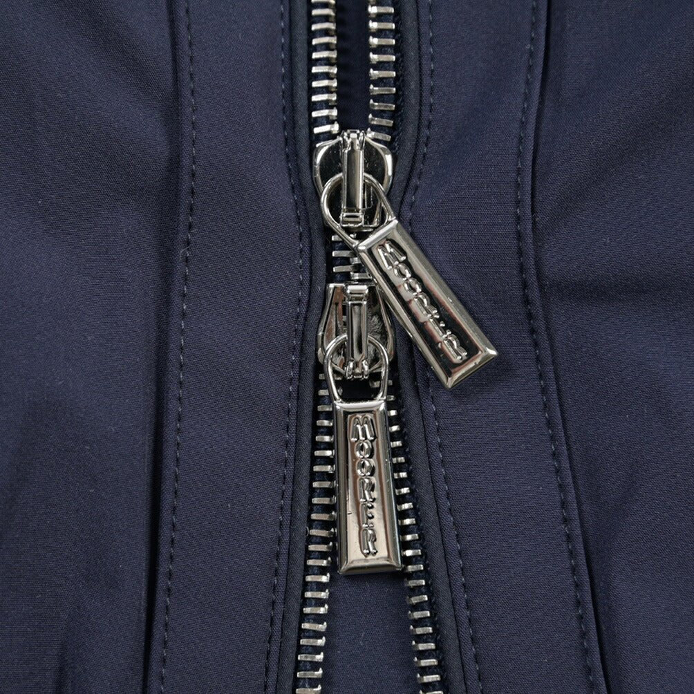 MOORER “ALBERTI-KN” 2軸方向ストレッチナイロン スタンドカラーボンバージャケット / ACQUA RESISTANT (撥水) ネイビー(INDACO) 48 | GUARDAROBA MILANO OFFICIAL STORE