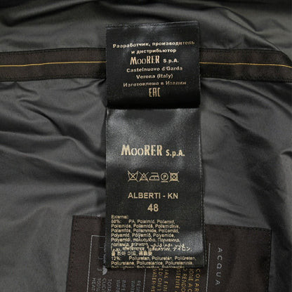MOORER “ALBERTI-KN” 2軸方向ストレッチナイロン スタンドカラーボンバージャケット / ACQUA RESISTANT (撥水) ネイビー(INDACO) 48 | GUARDAROBA MILANO OFFICIAL STORE