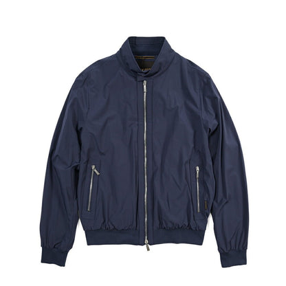 MOORER “ALBERTI-KN” 2軸方向ストレッチナイロン スタンドカラーボンバージャケット / ACQUA RESISTANT (撥水) ネイビー(INDACO) 48 | GUARDAROBA MILANO OFFICIAL STORE