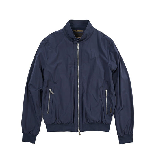 MOORER “ALBERTI-KN” 2軸方向ストレッチナイロン スタンドカラーボンバージャケット / ACQUA RESISTANT (撥水) ネイビー(INDACO) 48 | GUARDAROBA MILANO OFFICIAL STORE