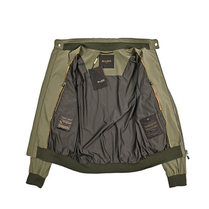 MOORER ALBERTI - KN ストレッチナイロン ダブルジップボンバージャケット / ACQUA RESISTANT(撥水)｜435941｜GUARDAROBA MILANO OFFICIAL STORE