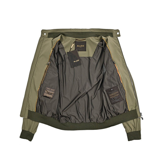 MOORER ALBERTI - KN ストレッチナイロン ダブルジップボンバージャケット / ACQUA RESISTANT(撥水)｜435941｜GUARDAROBA MILANO OFFICIAL STORE